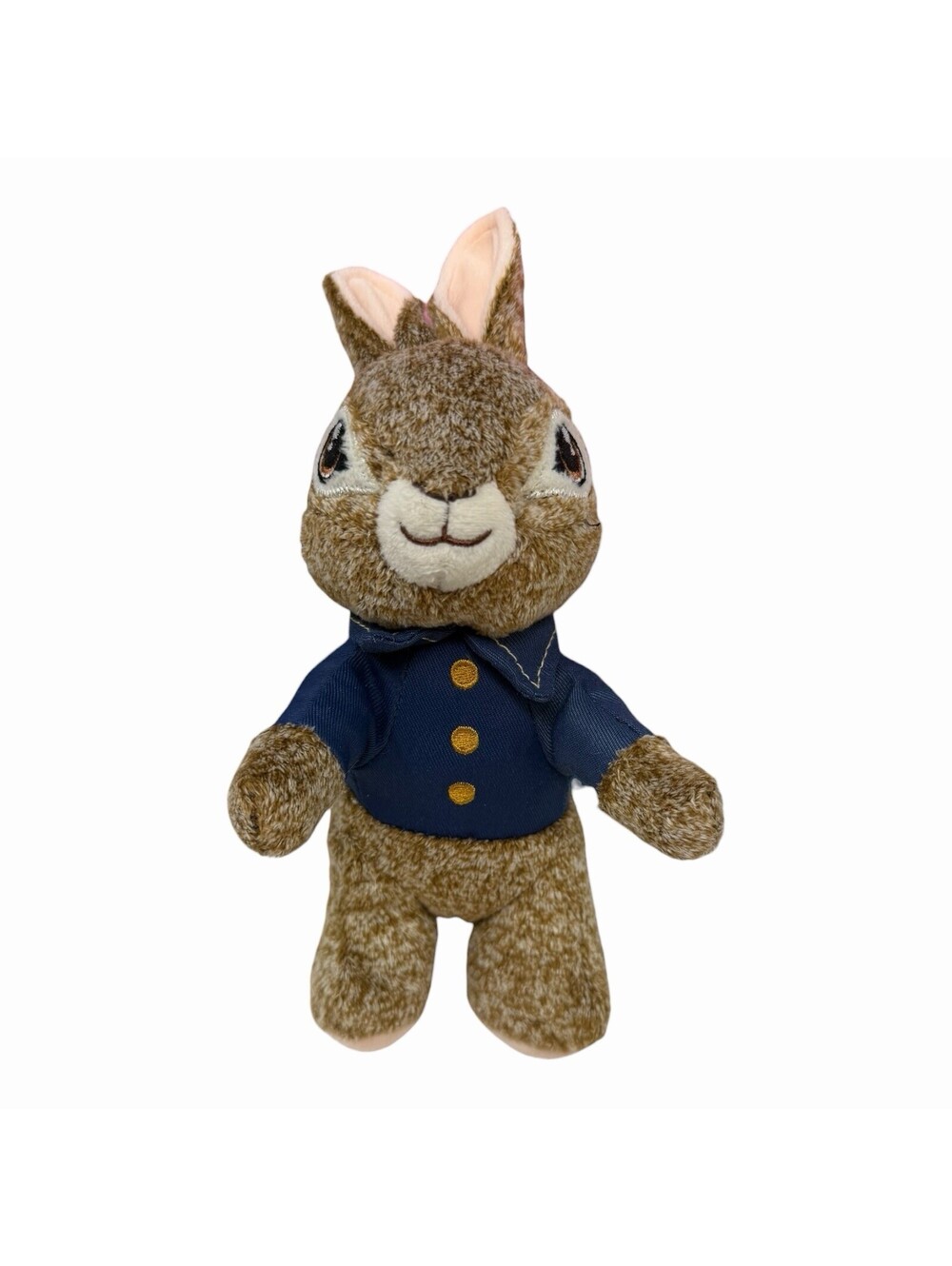 Peter Rabbit Movie Plush Stuffed Animal Brown Bunny in Blue Jacket 9 inch